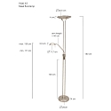 Mexlite Mexlite Floor lamp BIRON, 2 flames, steel