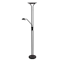 Plafonnier  BIRON avec interrupteur, avec bras flexible, avec spot LED IP20, noir mat gradable