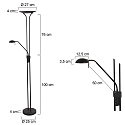 Lampadaire BIRON à 2 flammes IP20