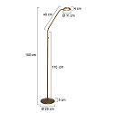 Mexlite Mexlite Floor lamp BIRON, 1 flame, bronze Mexlite Mexlite Floor lamp BIRON, 1 flame, bronze