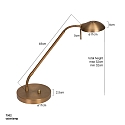 Mexlite Lampe de table BIRON à 1 flamme IP20, bronze, blanche gradable Mexlite Lampe de table BIRON à 1 flamme IP20, bronze, blanche gradable