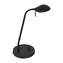 Lampe de table BIRON avec interrupteur, avec bras flexible IP20, noir mat gradable
