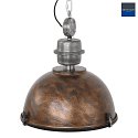 Steinhauer pendant luminaire BIKKEL - Ø 42CM 1 flame, medium E27 IP20, brown, pied dimmable