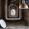 Steinhauer pendant luminaire BIKKEL - Ø 42CM 1 flame, medium E27 IP20, brown, pied dimmable