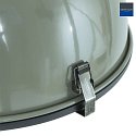 Steinhauer Pendelleuchte BIKKEL, Ø 42cm, E27 max. 60W, Abdeckung satiniert / Metall-schirm, grün