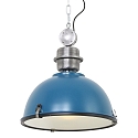 Steinhauer pendant luminaire BIKKEL -  42CM 1 flame, medium E27 IP20, drak blue dimmable