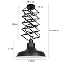 Mexlite Luci a sospesione FLEX regolabile E27 IP20, Nero opaco dimmerabile Mexlite Luci a sospesione FLEX regolabile E27 IP20, Nero opaco dimmerabile