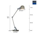 Mexlite Mexlite Table lamp DAVIN, 1 flame, reflector, green