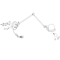 Luminaire mural DAVIN langue, avec interrupteur, avec bras articulé E14 IP20