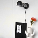 Luminaire mural DAVIN court, avec interrupteur, avec bras articulé E14 IP20