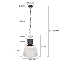 anne light & home Luci a sospesione CLEARVOYANT 1-Lampadina, rotondo E27 IP20, dimmerabile anne light & home Luci a sospesione CLEARVOYANT 1-Lampadina, rotondo E27 IP20, dimmerabile