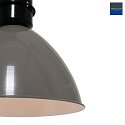 anne light & home Pendelleuchte FRISK, Ø 50cm, E27, Metall, grau glänzend / innen weiß