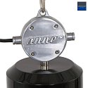 anne light & home Pendelleuchte FRISK, Ø 50cm, E27, Metall, grau glänzend / innen weiß