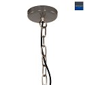 anne light & home Pendelleuchte FRISK, Ø 50cm, E27, Metall, grau glänzend / innen weiß