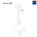 AN Pendant luminaire FRISK, 1 flame, metal, green