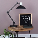 anne light & home Tischleuchte ZAPPA, E27, mit Gelenkarm + Schnurschalter, schwarz matt / innen wei� / aluminium geb�rstet