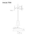 Mexlite Pendant luminaire EDEN, 1 flame, 42cm, blue