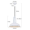 Mexlite Mexlite Pendant luminaire EDEN, 1 flame, 42cm, white Mexlite Mexlite Pendant luminaire EDEN, 1 flame, 42cm, white