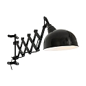 Steinhauer Luminaire mural YORKSHIRE  1 flamme, avec interrupteur, avec prise de courant, rglable E27 IP20, noir mat 