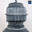 Mexlite Luminaire à suspension DENSI Bas, à 1 flamme, grand E27 IP20, gris gradable