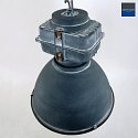Mexlite Luminaire à suspension DENSI Bas, à 1 flamme, grand E27 IP20, gris gradable