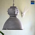 Mexlite Luminaire à suspension DENSI Bas, à 1 flamme, grand E27 IP20, gris gradable