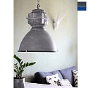 Mexlite Luminaire à suspension DENSI Bas, à 1 flamme, grand E27 IP20, gris gradable