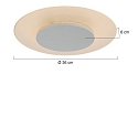 Steinhauer Luminaire de plafond LIDO rond, mdium, indirect, perfor IP20, blanc mat gradable