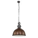 pendant luminaire BIKKEL - Ø 52CM 1 flame, large E27 IP20, brown, pied dimmable
