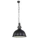 Luminaire  suspension BIKKEL -  52CM  1 flamme, grand E27 IP20, noir mat gradable