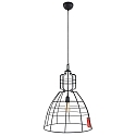 pendant luminaire MARK III 1 flame, round, adjustable E27 IP20, black matt dimmable
