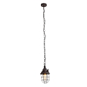 Luci a sospesione EBBE 1-Lampadina E27 IP20, Marrone arruginito dimmerabile