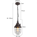 Luci a sospesione EBBE 1-Lampadina E27 IP20