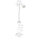 Luci a sospesione EBBE 1-Lampadina E27 IP20