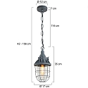 Mexlite Luci a sospesione EBBE 1-Lampadina E27 IP20, grigio calcestruzzo dimmerabile Mexlite Luci a sospesione EBBE 1-Lampadina E27 IP20, grigio calcestruzzo dimmerabile