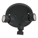 spotlight bar NATASJA 3 flames, round, Dim-To-Warm, adjustable GU10 IP20, black matt dimmable