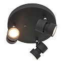 Steinhauer spotlight bar NATASJA 3 flames, round, Dim-To-Warm, adjustable GU10 IP20, black matt dimmable