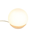 Lampe de table ANCILLA rond, court, avec variateur tactile G9 IP20, htre, couleur naturelle gradable