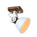 Plafoniera GEARWOOD 1-Lampadina, regolabile E27 IP20, Bianco opaco dimmerabile
