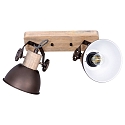 Mexlite Luminaire de plafond GEARWOOD  2 flammes, rglable E27 IP20, anthrazit, mat gradable