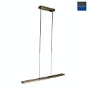 Steinhauer LED Pendelleuchte ZELENA, Up/Down, 80-140cm (ausziehbar), 40W 2200-4000K (CCT) 3200+800lm, mit Touch-Dimmer, stahl gebürstet