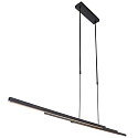 Steinhauer Pendant luminaire ZELENA LED, adjustable, 4 flames, black