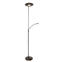 LED Deckenfluter ZODIAC, inkl. Leseleuchte mit Flex-Arm, 30+7W 2700K 3000+700lm, CRi >90, mit Touch-Dimmer, stahl gebürstet