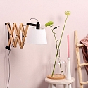 Mexlite Mexlite Wall luminaire DION, 1 flame, beech Mexlite Mexlite Wall luminaire DION, 1 flame, beech