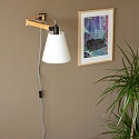 Mexlite Mexlite Wall luminaire DION, 1 flame, beech Mexlite Mexlite Wall luminaire DION, 1 flame, beech