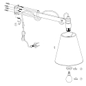 Mexlite Mexlite Wall luminaire DION, 1 flame, beech Mexlite Mexlite Wall luminaire DION, 1 flame, beech
