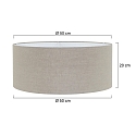 Steinhauer Leuchtenschirm KAPPEN, � 50cm, zylindrisch, Leinen schlamm