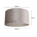 Steinhauer Leuchtenschirm KAPPEN,  40cm / Hhe 20cm, zylindrisch, Velours silber