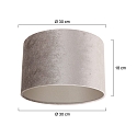 Steinhauer Leuchtenschirm KAPPEN,  30cm, zylindrisch, Velours silber
