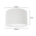 Steinhauer Abat-jour KAPPEN - � 30CM cylindrique, blanche